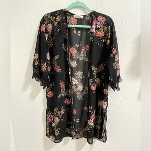 Floral Print Kimono Cardigan